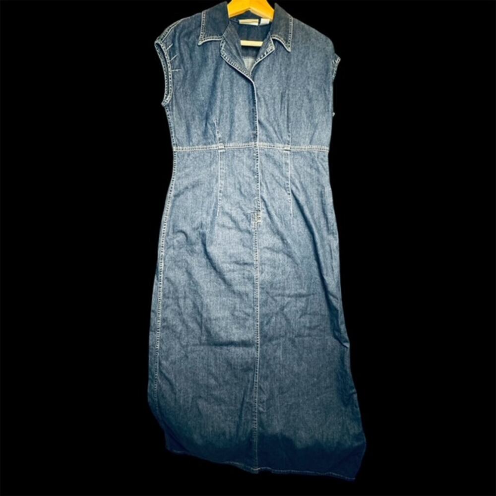 Liz Claiborne Lizwear Denim Maxi Dress, Size 8